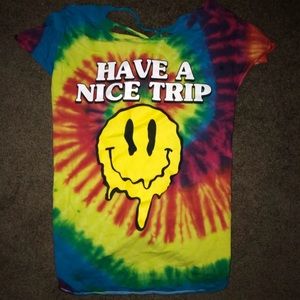 Have A Nice Trip Rainbow Tye-Dye T-Shirt